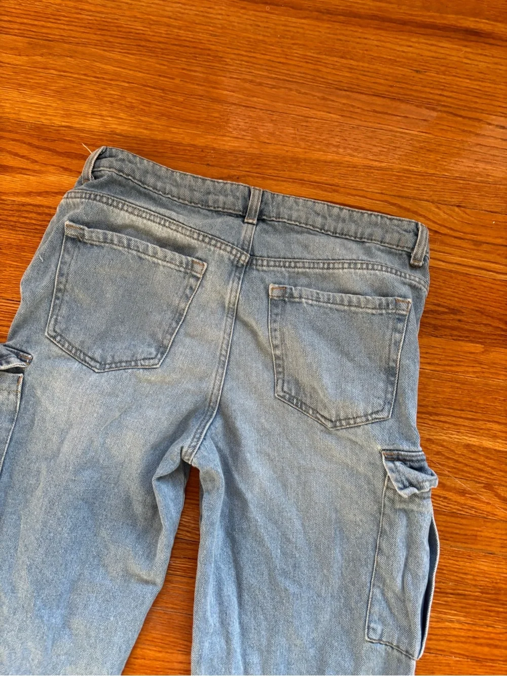 Forever 21 Light Blue Men’s Bootcut Cargo Jeans